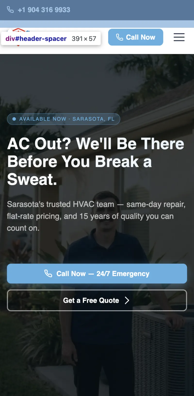 Eagle Air HVAC reviews on a phone